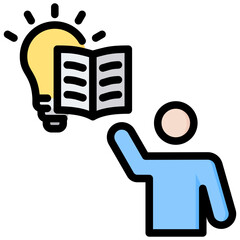 Active Learning Outline Color Icon