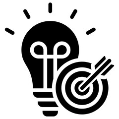 Smart Goals Glyph Icon