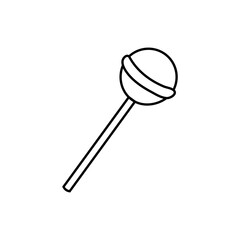 Lollipop design sketch on white background showcasing sweet confectionery treat