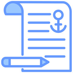 Bill Of Lading Blue Icon