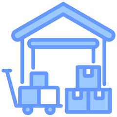 Warehouse Blue Icon