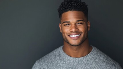 Obraz premium Portrait of a Smiling Young Man