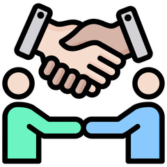 Bilateral Trade Outline Color Icon