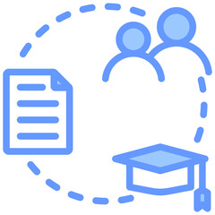 Self Directed Learning Blue Icon