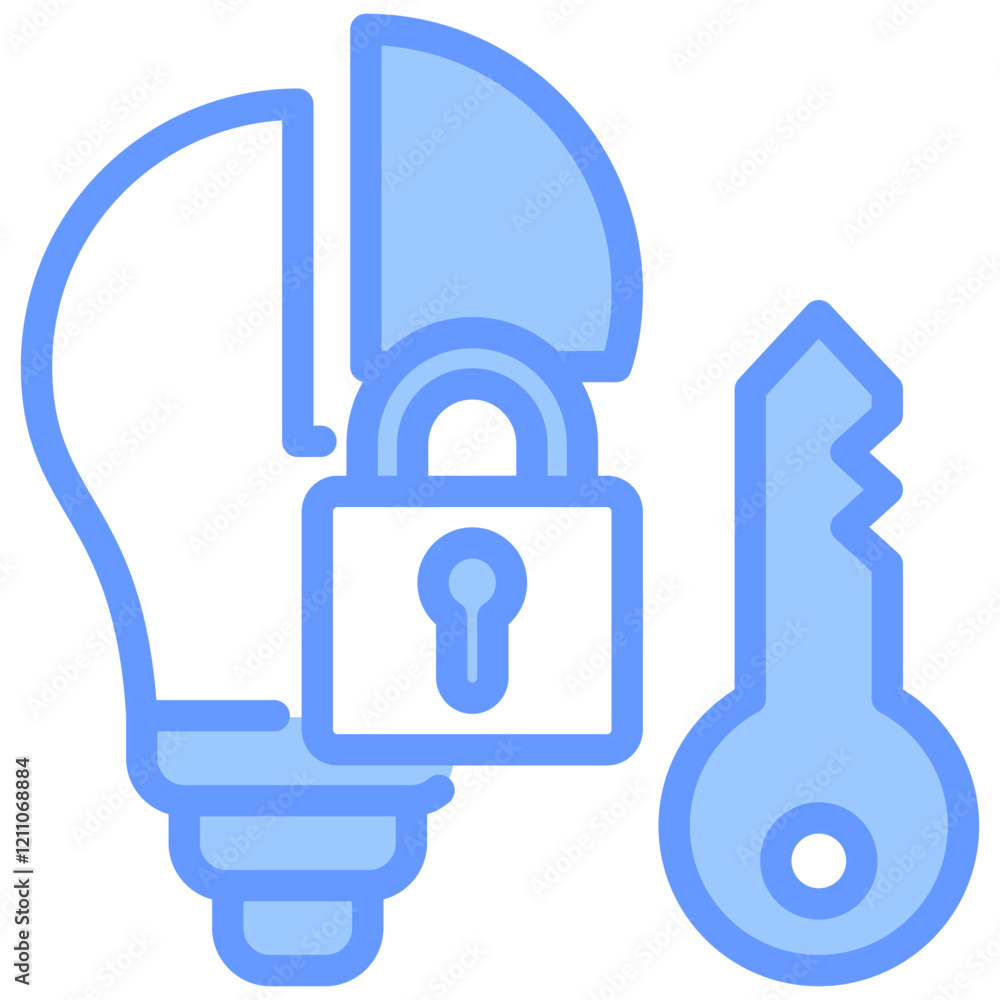 Aufkleber Problem Solving Skills Blue Icon