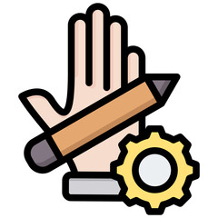 Hands On Experiences Outline Color Icon