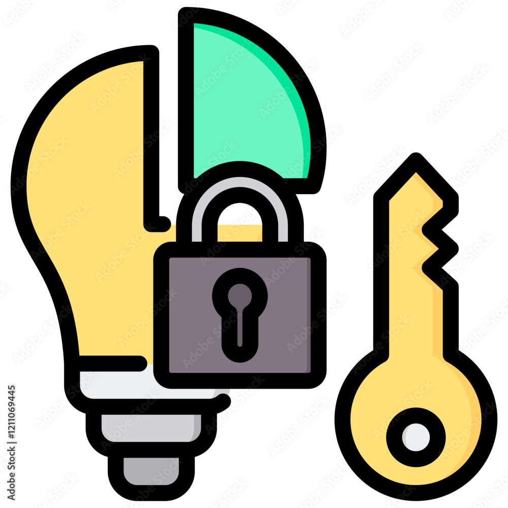 Poster Problem Solving Skills Outline Color Icon