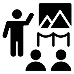 Museums Visits Glyph Icon