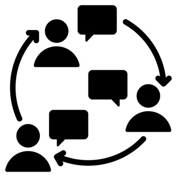 Informal Coversation Glyph Icon