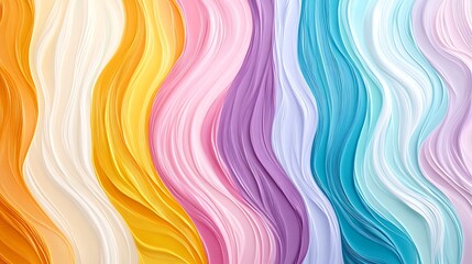 Fototapeta premium Abstract Pastel Wave Pattern Design Background