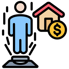 Holographic Will Outline Color Icon