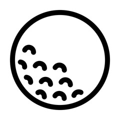 Golf ball line icon. Vector format with fully editable strokes, sports series.