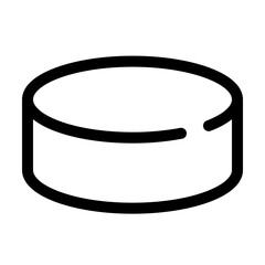 Hockey puck line icon. Vector format with fully editable strokes, sports series.
