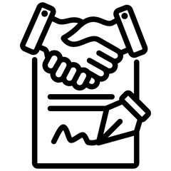 Contract Outline Icon