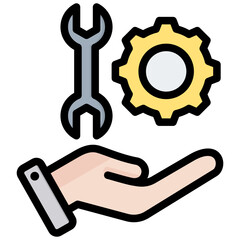 Technical Support Outline Color Icon