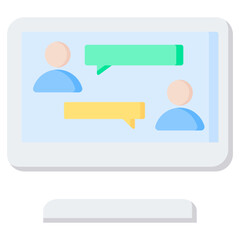 Online Chat Flat Icon