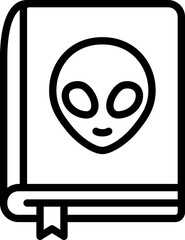 UFO Book Line Icon