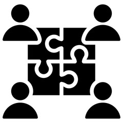 Group Collaboration Glyph Icon