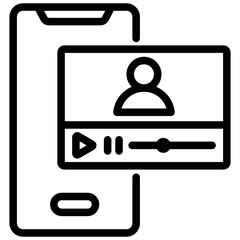 Video Lectures Outline Icon