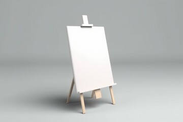 Blank Easel in Minimalist Studio Setting for Artistic Expression