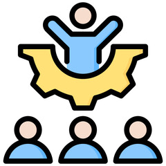 Leadership Outline Color Icon