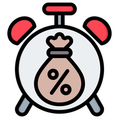 Credit Management Outline Color Icon