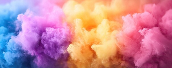 Fototapeta premium Joyful holi moments holi festival celebration vibrant clouds of colorful powder bursting in air with joyful festive energy powder explosion moment color throw tradition