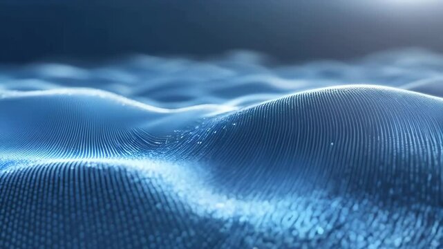 Mesmerizing blue waves: dynamic flow of textured patterns in motion