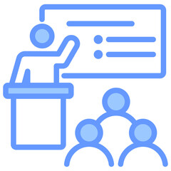 Educational Training Blue Icon