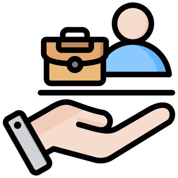 recommend clip art: Entry Level Employee Outline Color Icon
