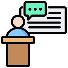 Trainee Role Outline Color Icon