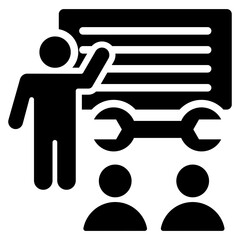 Job Training Glyph Icon