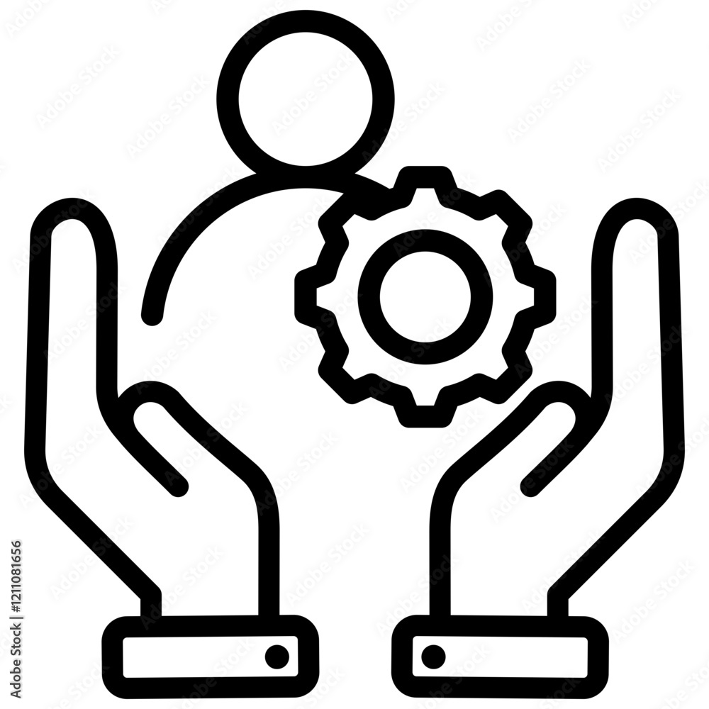 Poster work based learning outline icon