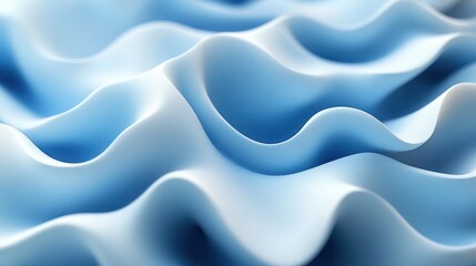 Obraz premium Abstract close-up of flowing blue fabric waves creating a serene and calming texture, ideal for backgrounds