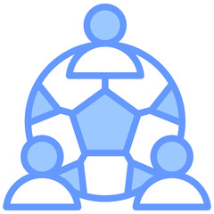 Sports Teams Blue Icon