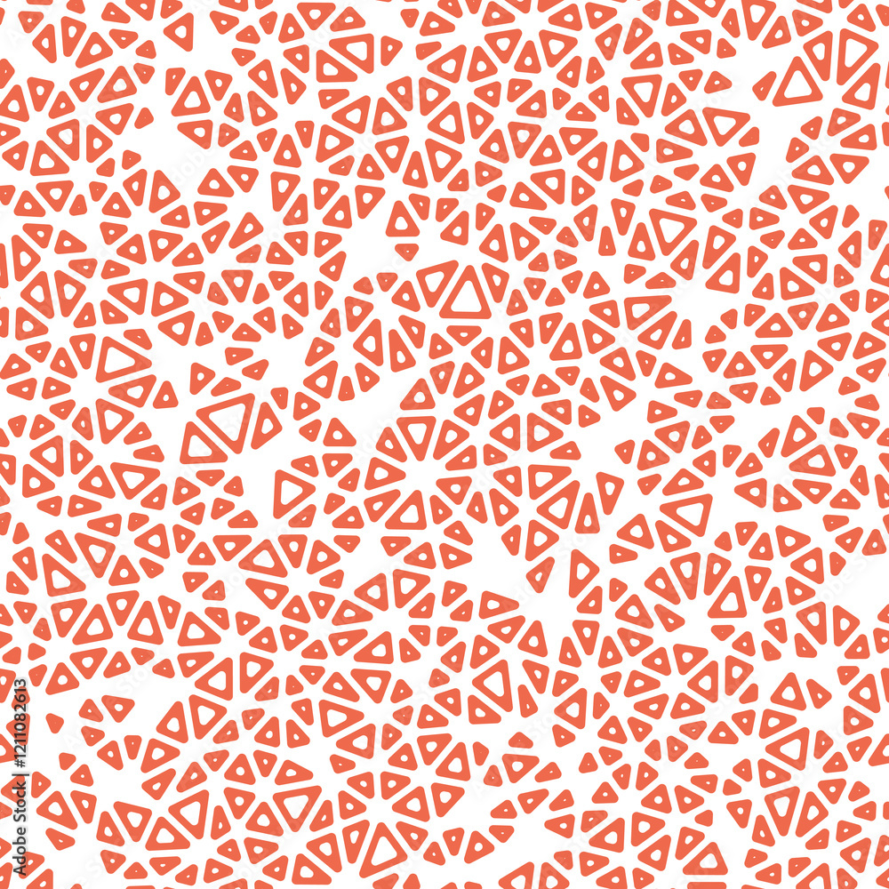 Poster geometric background. tiny triangles size. solid color style. rounded triangular cells outlined. rep