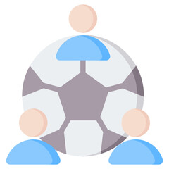 Obraz premium Sports Teams Flat Icon