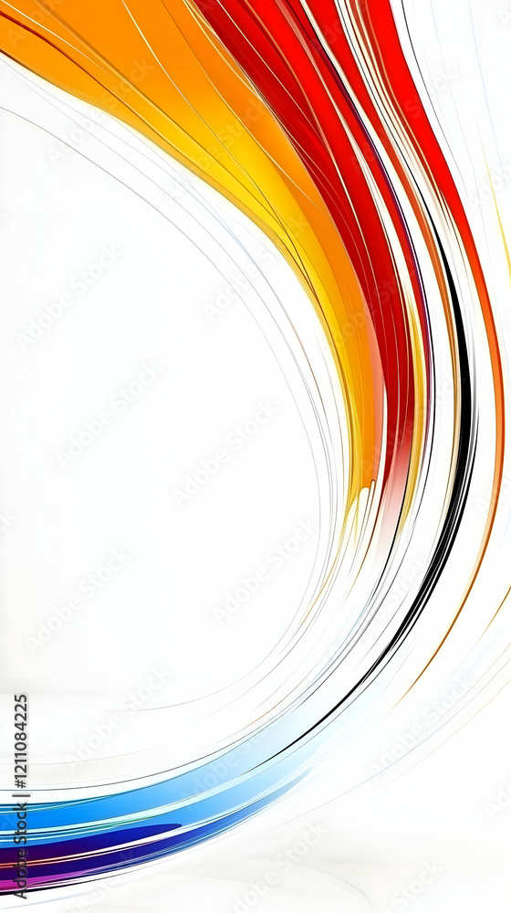Poster abstract background with colorful swirling lines and dynamic flow