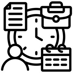 Office Hours Outline Icon
