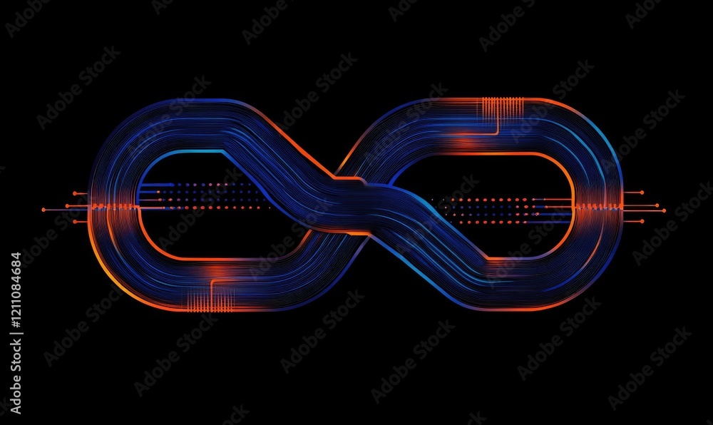 Poster abstract infinity loop design