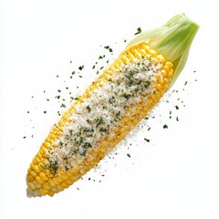 Fototapeta premium Charred corn coated with garlic herb 