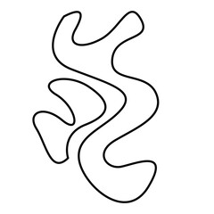 Hand drawn bizarre abstract geometric unusual shapes