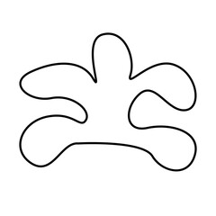 Hand drawn bizarre abstract geometric unusual shapes