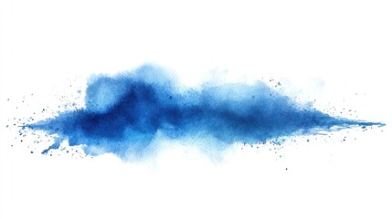 Obraz premium Abstract watercolor splash in shades of blue, creating a serene backdrop for creative projects