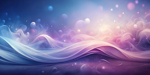 Ethereal Lavender and Blue Swirling Abstract Background with Glowing Particles and Soft Light Effects