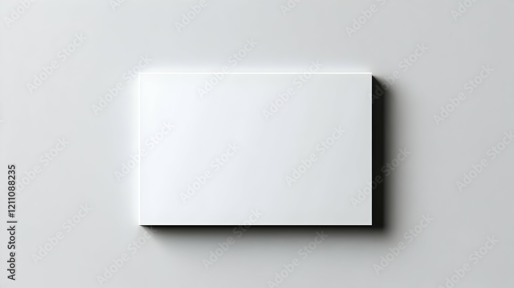 Poster blank white square paper sheet on a gray background gently for display or design projects.