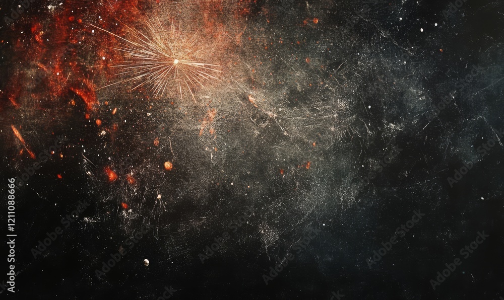 Poster sparkling effects on a dark surface create an artistic display of light and texture in an abstract s