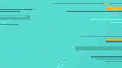 Abstract Teal Background with Geometric Shapes and Lines