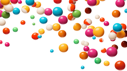 Colorful candies isolated on transparent white background, clipping path, Png file 