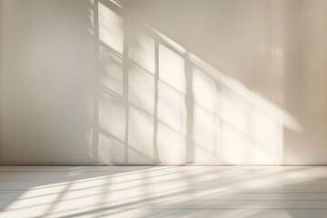 Obraz premium Empty room with window and wooden floor
